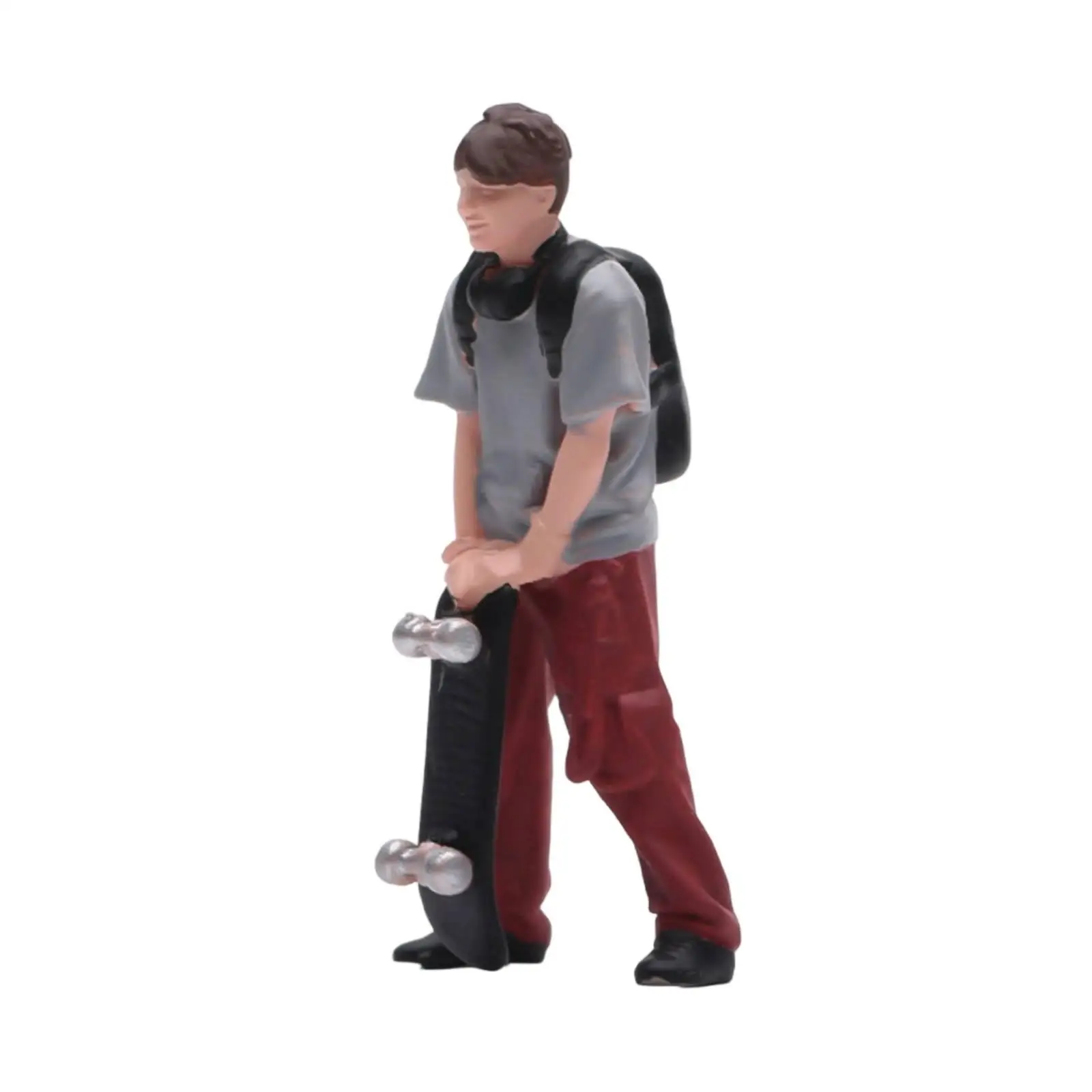 Diorama 1:64 Figurinha de Pessoas em Miniatura para Cenários de Rua, Modelo Pintado, Acessório Colecionável para Fotografia de Cenários em Miniatura