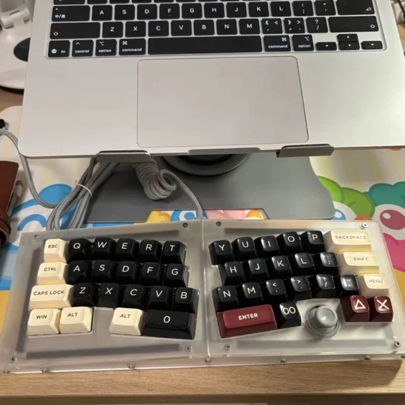 40% Alice Libra Keyboard Kit Planck Layout Customized Wired Hot Swap Acrylic Shell Support QMK VIA Office Gaming Mini Keyboard