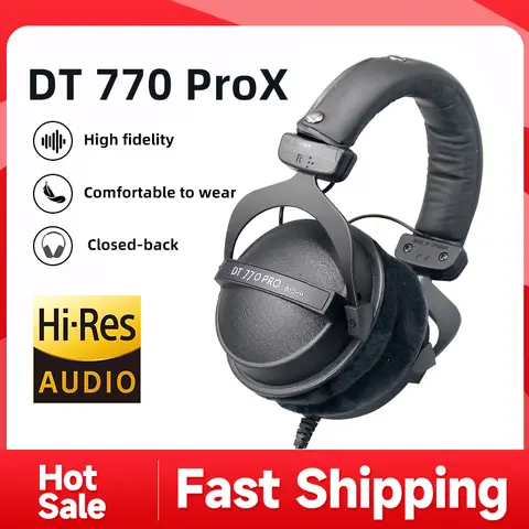 beyerdynamic DT770 PRO - 80/250 OHM 헤드폰 전문 녹음용 HiFi 헤드셋 동봉 모니터링 스튜디오 이어폰