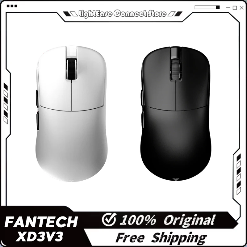 

FANTECH XD3V3 Upgraded Tri Mode Wireless Gaming Mouse Nordic MCU 4K 8K Polling Rate 55G Lightweight Anti Slip For Esports Gamers