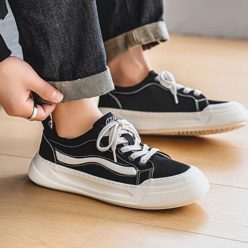 

Весенне-осенняя массивная мужская повседневная парусиновая обувь, легкая удобная мужская обувь для отдыха, классические оригинальные элегантные кроссовки в стиле ретро