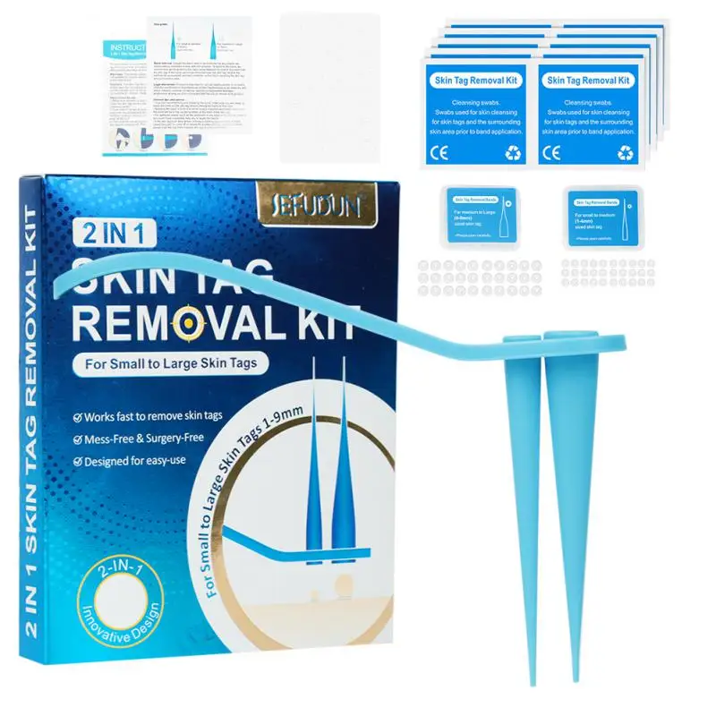 Skin Tag Removal Kit Papilloma Removal Skin Tag Removal Device With Band Rubber Rings Tag Removal Kit Acne Needle Mole Tools