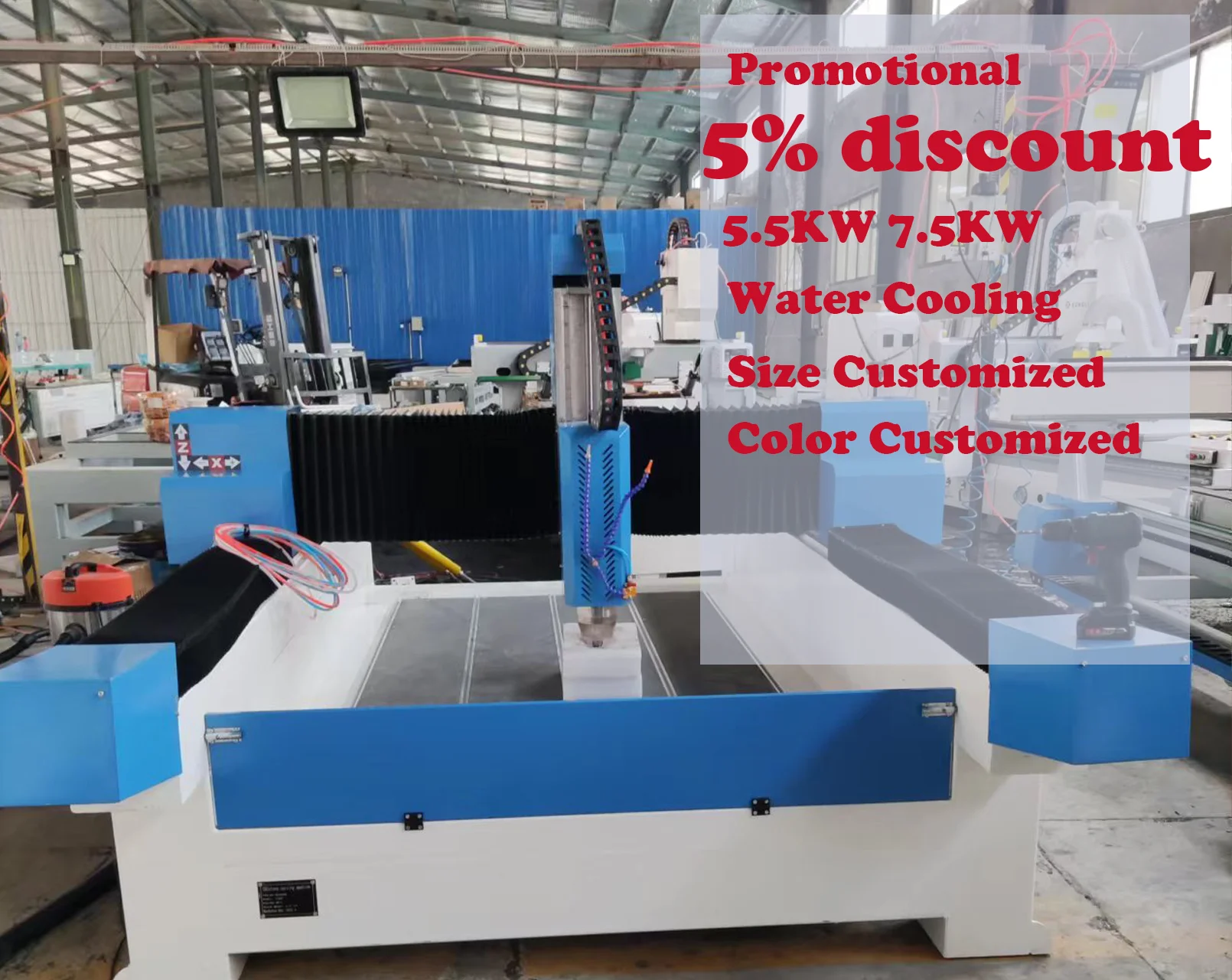 1325 9015  5.5 kw cnc heavy-duty stone engraving machine.(EXW price)