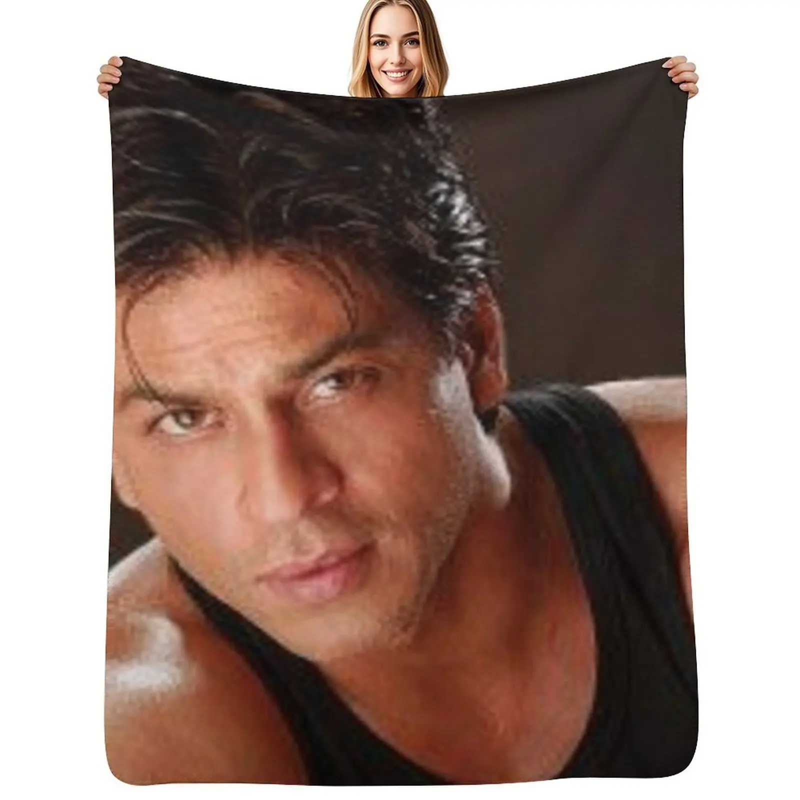 shahrukh khan Throw Blanket Outdoor Soft Blanket for Picnic Beach Camping
