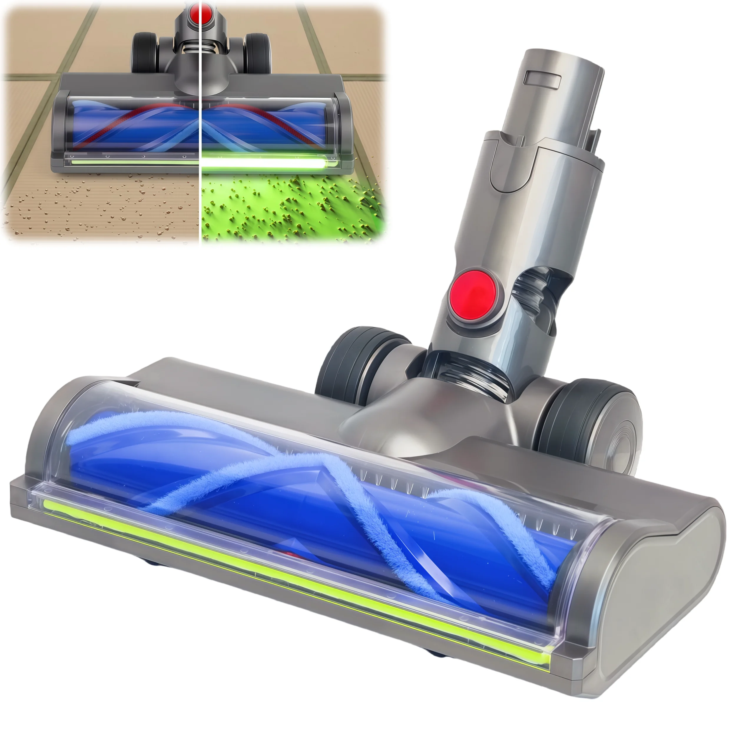 For Dyson V6 DC62 61 59 58 Vacuum Attachment Head Vacuum Direct Drive Roller Cleaner Replacement Cleaner Head Quick Release