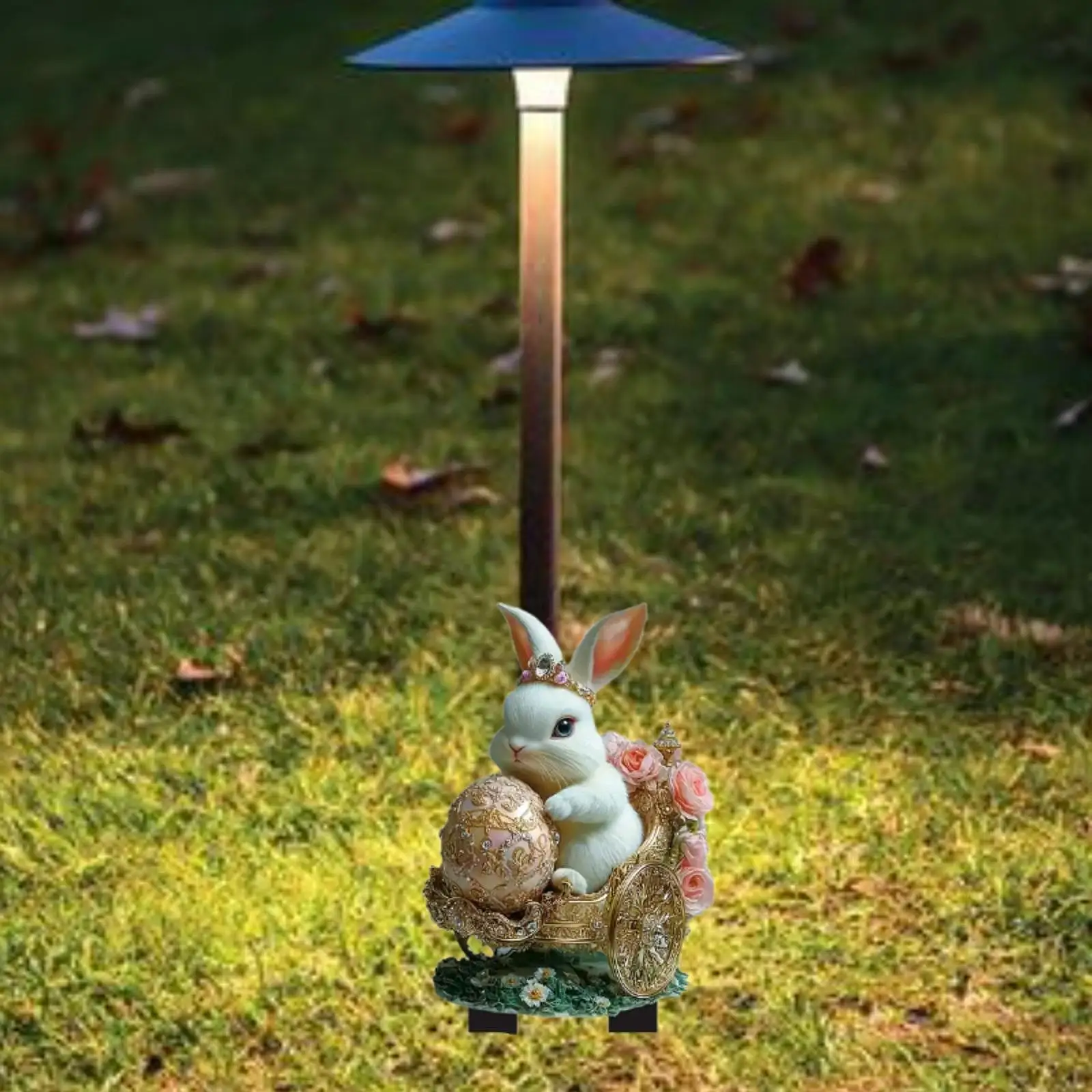 Easter Yard Sign Ideal Gift Decorative Cute Acrylic Easter Decoration 2D Ornament for Fence Outside Farmhouse Patio Terrace