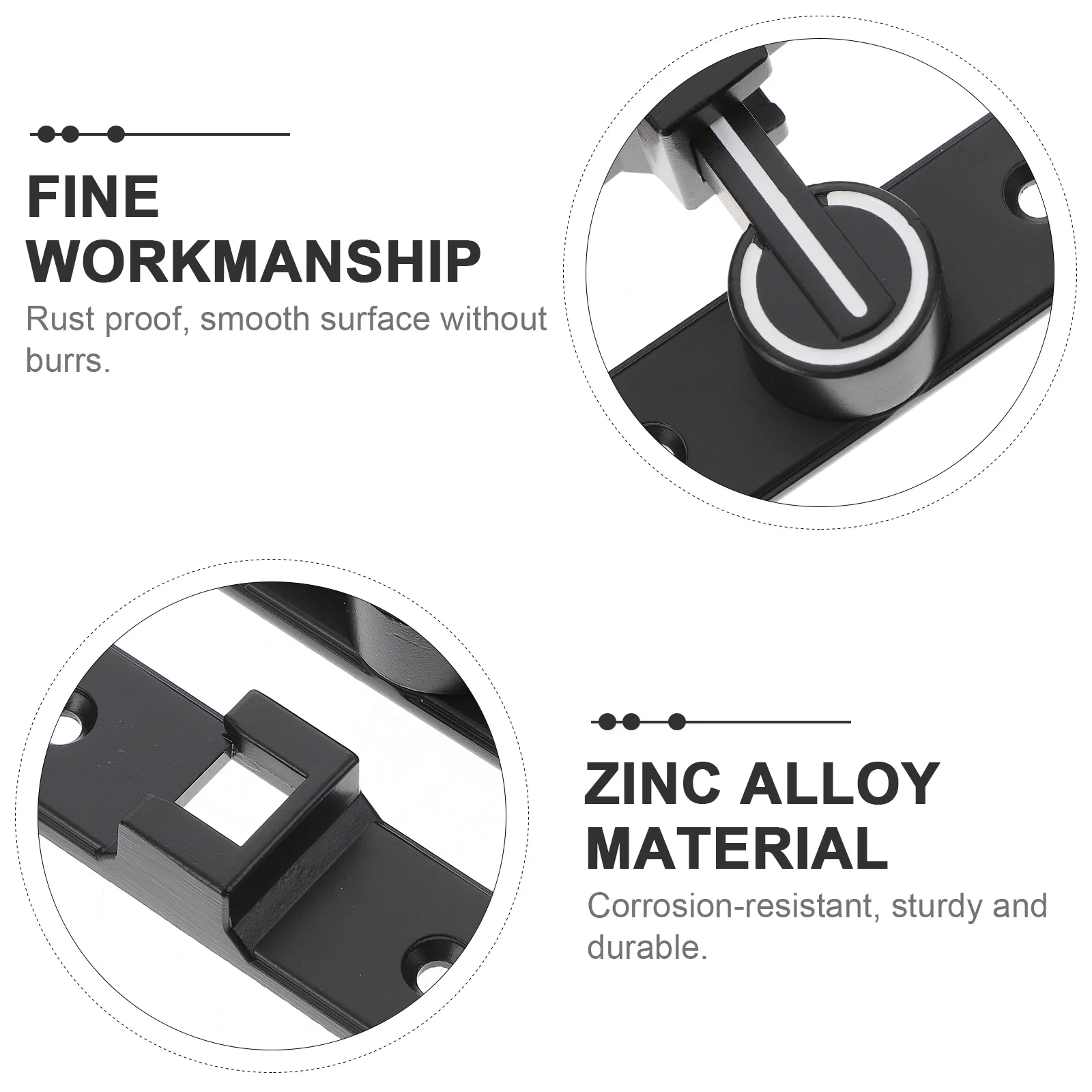 

Heavy Duty Zinc Alloy Door Lock Latch Luminous Design for Sliding Garage Gates Shed Fence Screen Doors Security Hardware