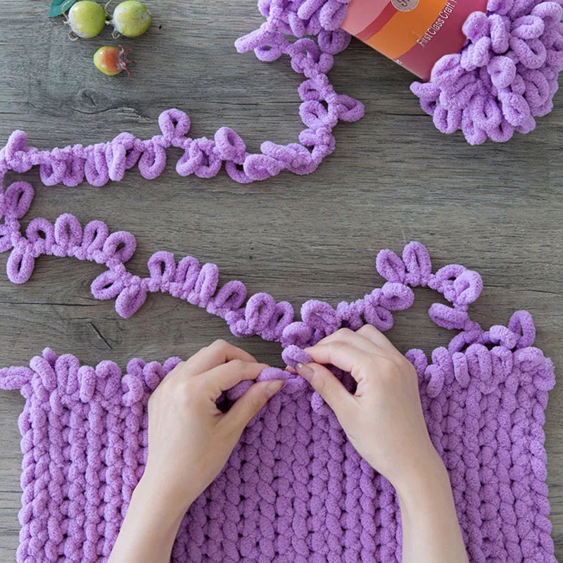 1 Rolle Donut geflochtenes Ohrgarn sperriges Garn Fingers tricken klobiges Garn DIY geschlungener Samt hand gewebte Näh zubehör