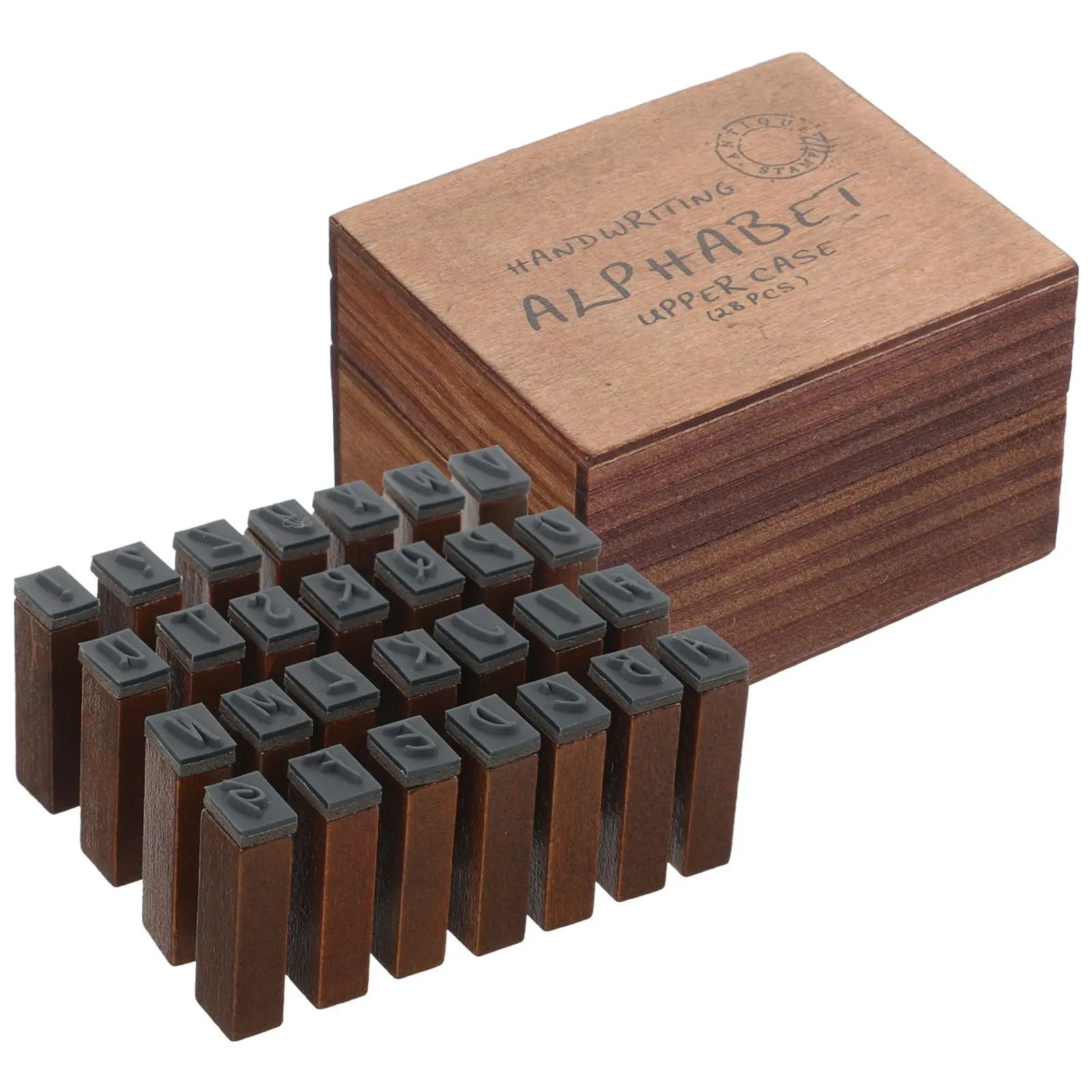 

Vintage Letter Seal Dies Envelope Stamp Alphabet Stamps Postage Rubber Wood DIY Wooden Mini Number