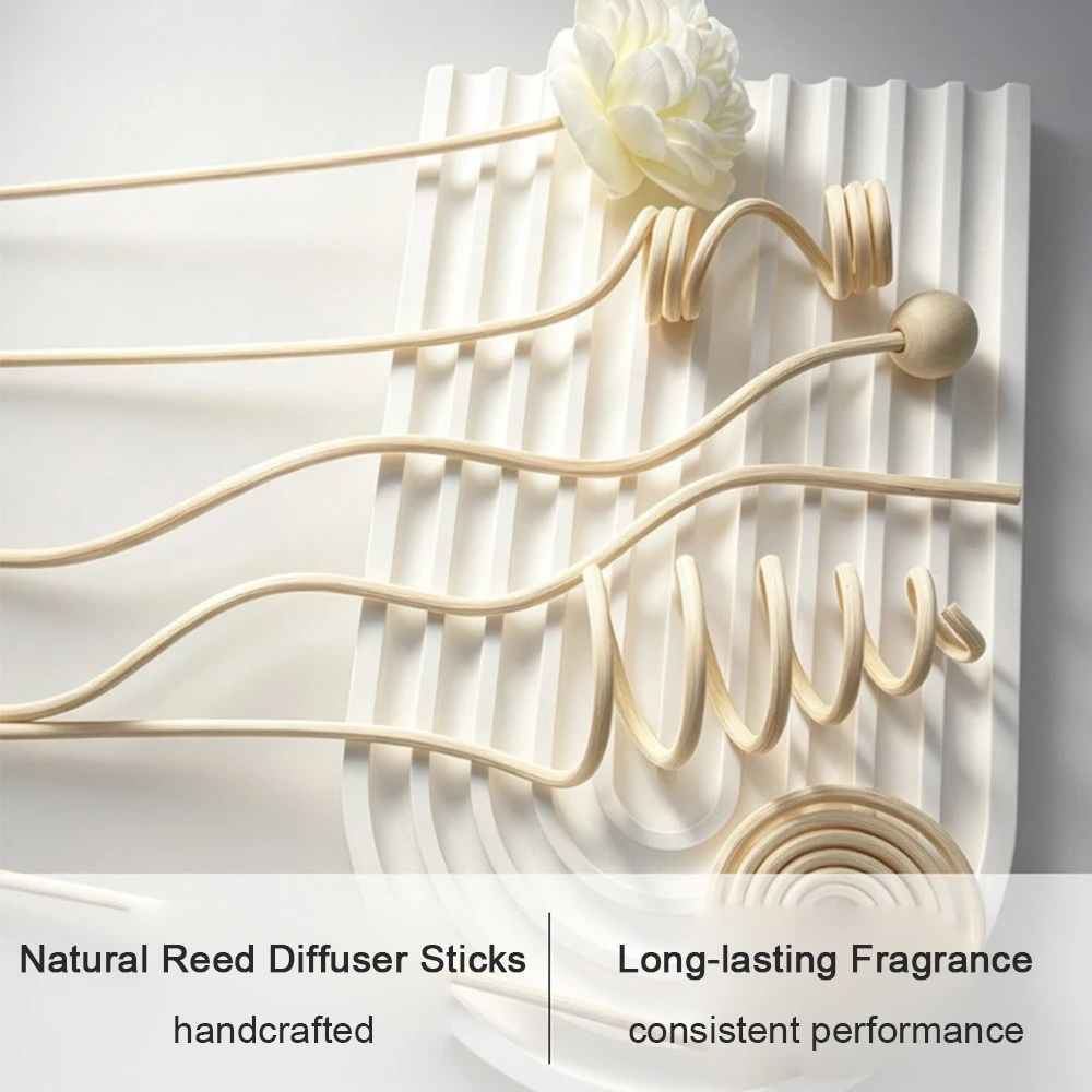 12 Pcs Reed Diffuser Sticks Essential Oil Sticks Natural Rattan Flower Reed Fragrance Diffusers Set Natural Rattan Wood Reeds