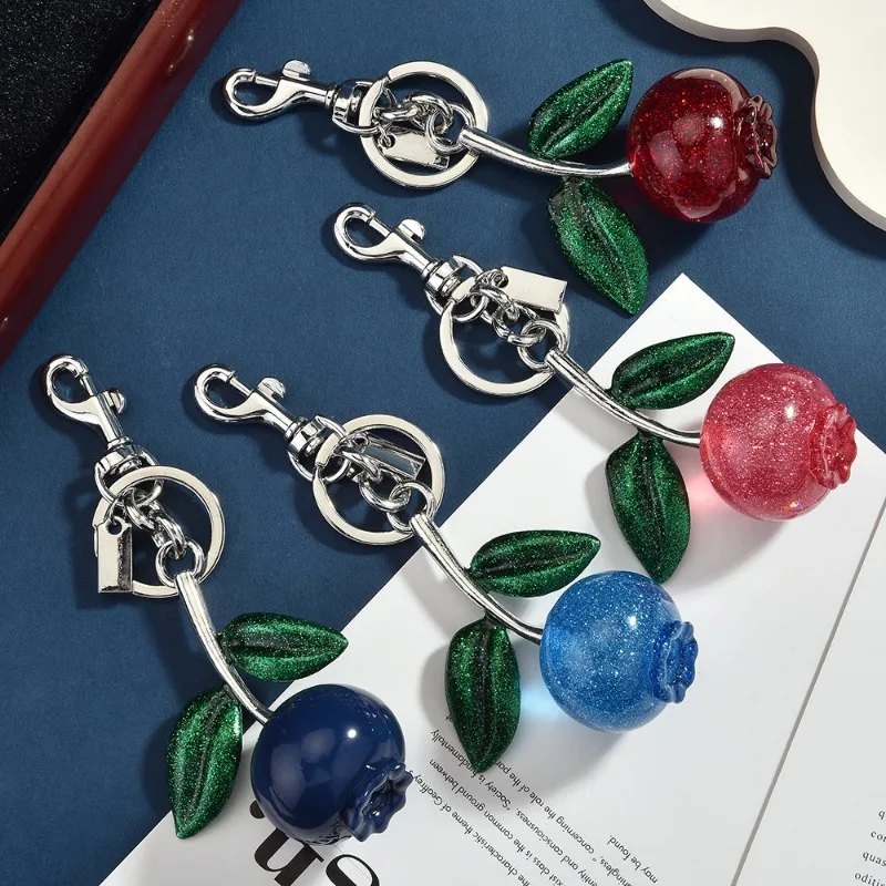 

Crystal blueberry keychain pendant, bag blueberry pendant, cross-border fruit pendant, bag pendant