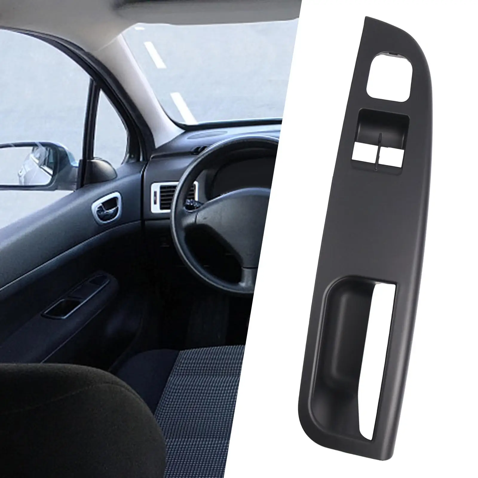 

Door Window Switch Bezel Panel 1K3868049C Sturdy Black for Volkswagen Golf GTI 2 Door Easily Install Vehicle Repair Parts