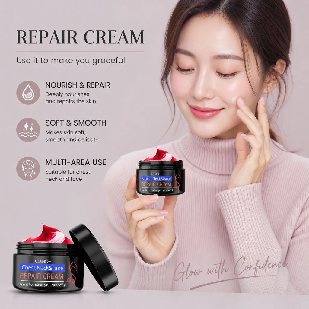 Multi-Area Repair Cream For Face Neck Chest Deep Nourish Smoothing Delicate Skin Hydrating Firming Body Facial Skin Care Lotion