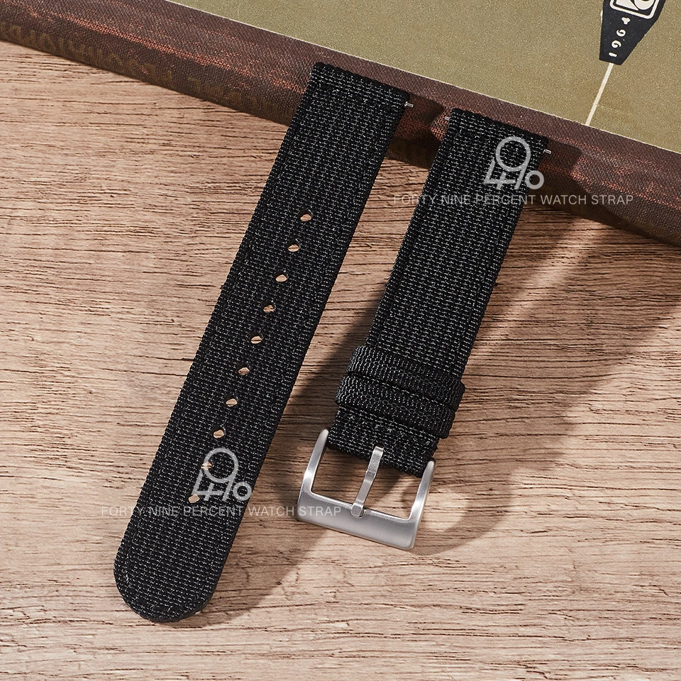 Schnellverschluss 18/19/20 mm Stoff-Uhrenarmband Herrenarmbänder 21/22/24 mm Zweiteiliges geripptes Nylon-Uhrenarmband für Seiko Omega-Uhren
