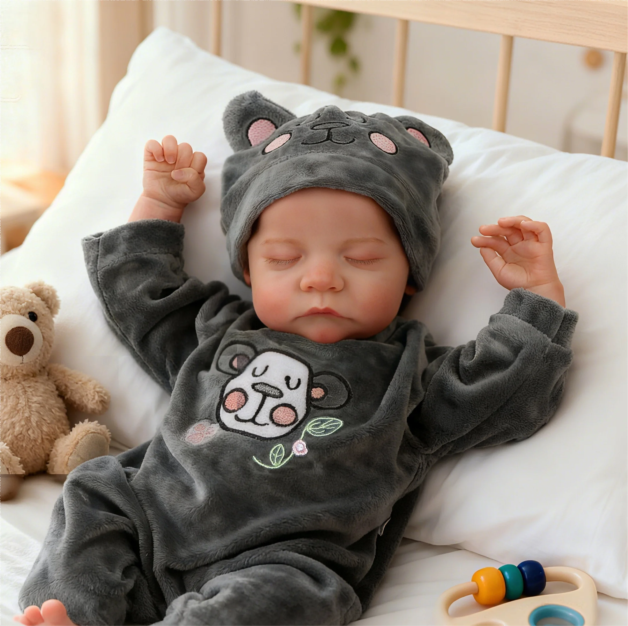 

18-Inch Reborn Baby Dolls - Realistic Newborn, Soft Weighted Body, Adorable Poseable Real Life Doll– Gift for Kids Age 3+ & C