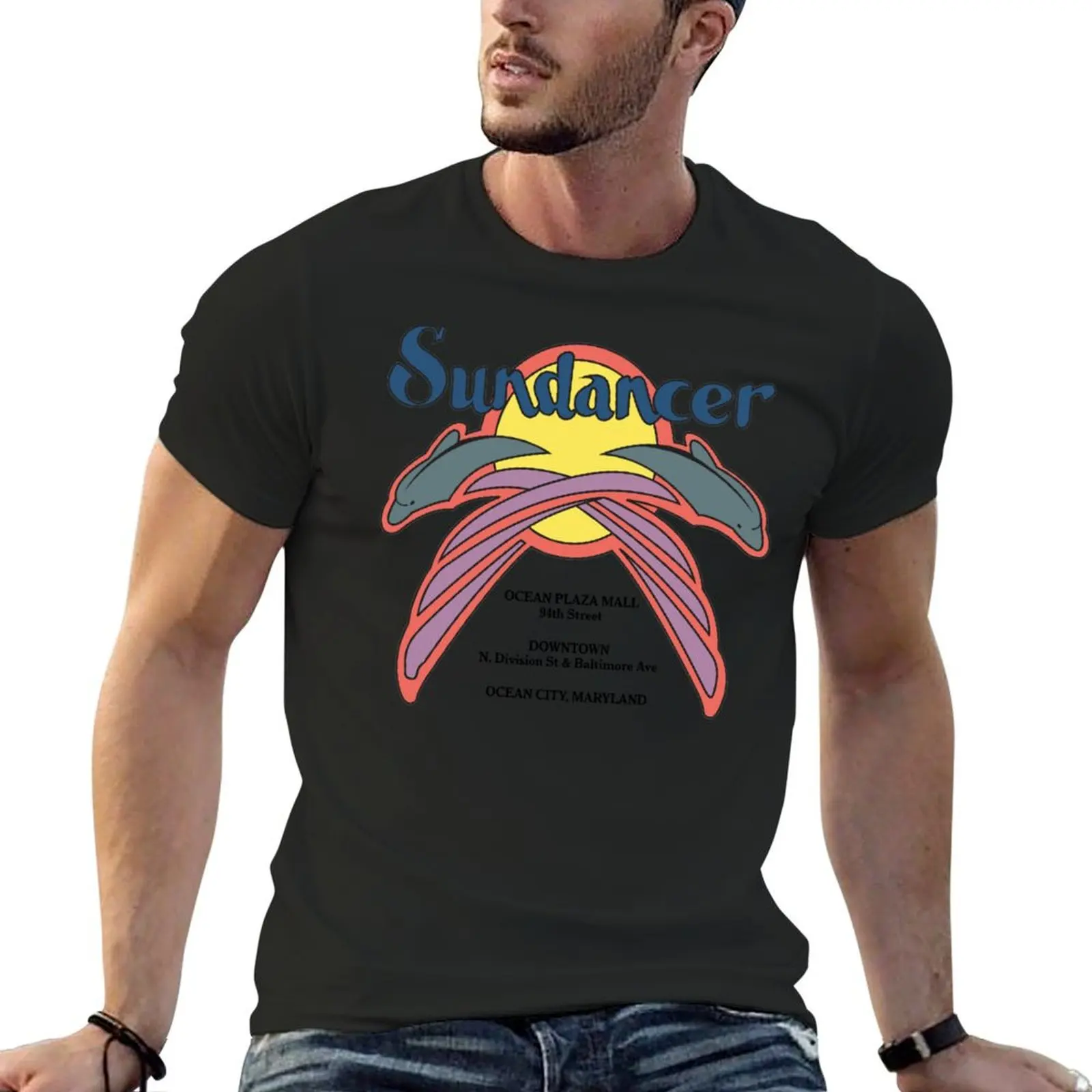 Sundancer Surf Shop, Ocean City, MD T-Shirt oversized t shirt summer tops mens graphic t-shirts hip hop