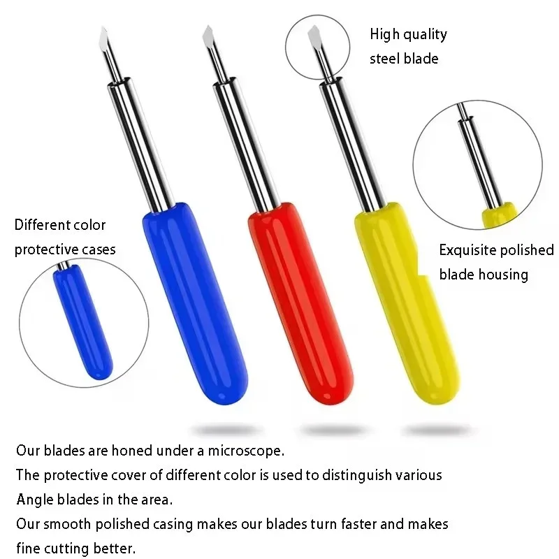 Imagem -03 - Graus Lâminas de Substituição Roland Cricut Plotter Faca Cortador Lâminas Fresagem Escultura Ferramentas para Corte Plotter 20 Peças 30 45 60