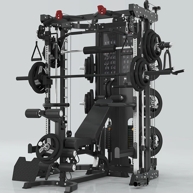 High end commercial fitness center metal multifunctional station comprehensive strength anti fall design with safety buckle