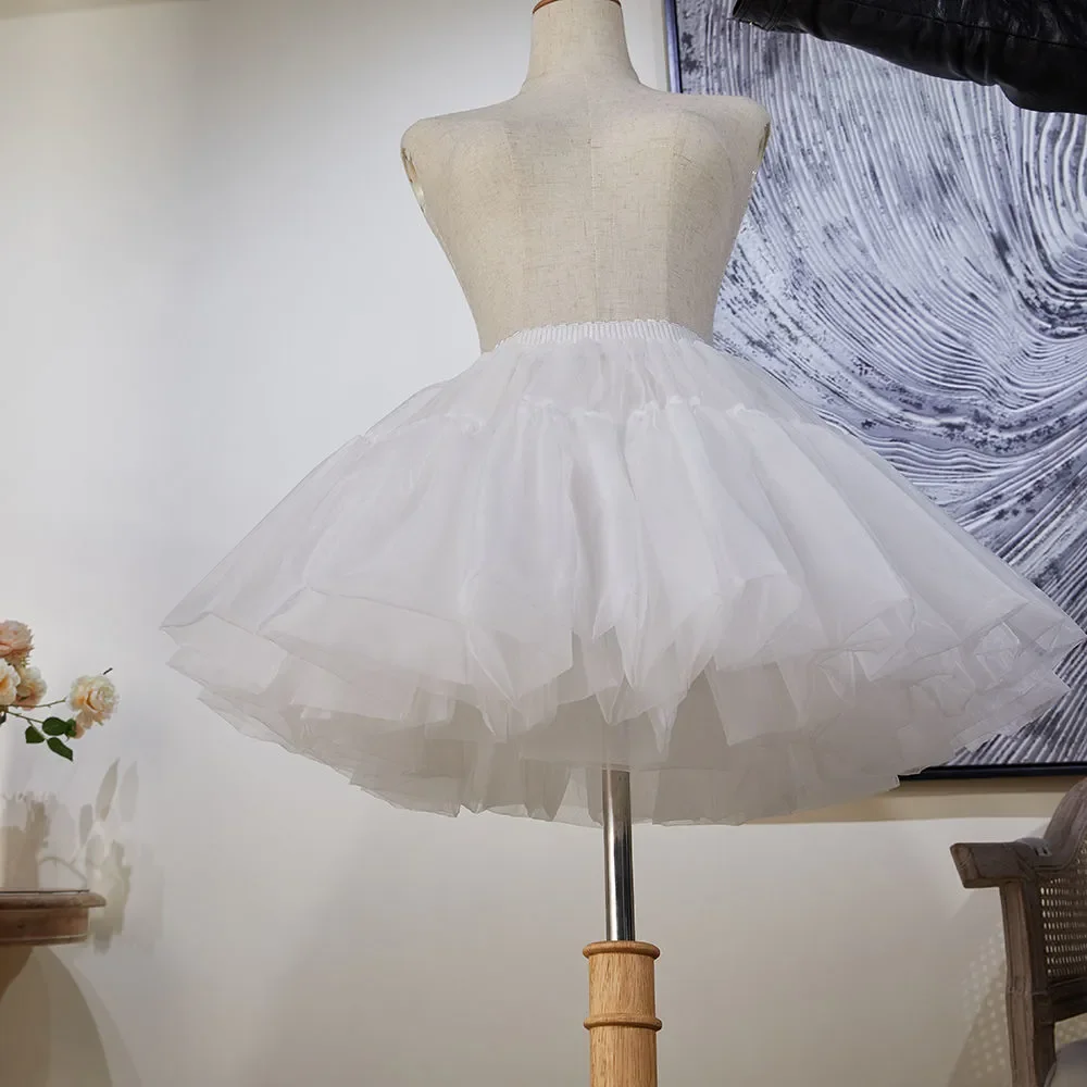 35 cm Unterrock, schwarzer Petticoat, Lolita, weiches Garn, ohne Knochen, Rock, Unterstützung für tägliches Cosplay, Gewalt, Carmen, weich, Korea, Japan – Detail 7