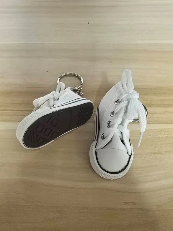 60Pcs Mini Sneaker Keychain Realistic Canvas Shoe Pendant Key Accessory Gift