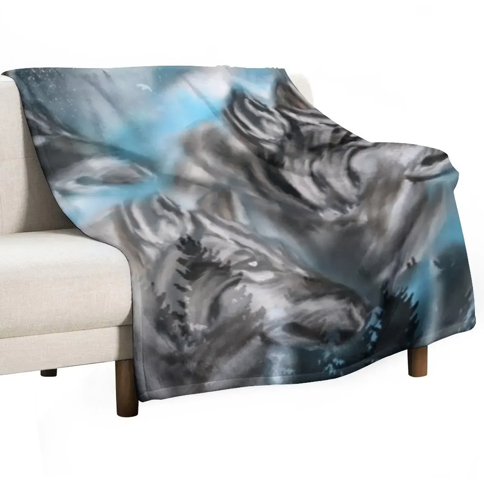 

Monlight Night Throw Blanket Shaggy Furry Soft Blanket for Bedroom Living Room