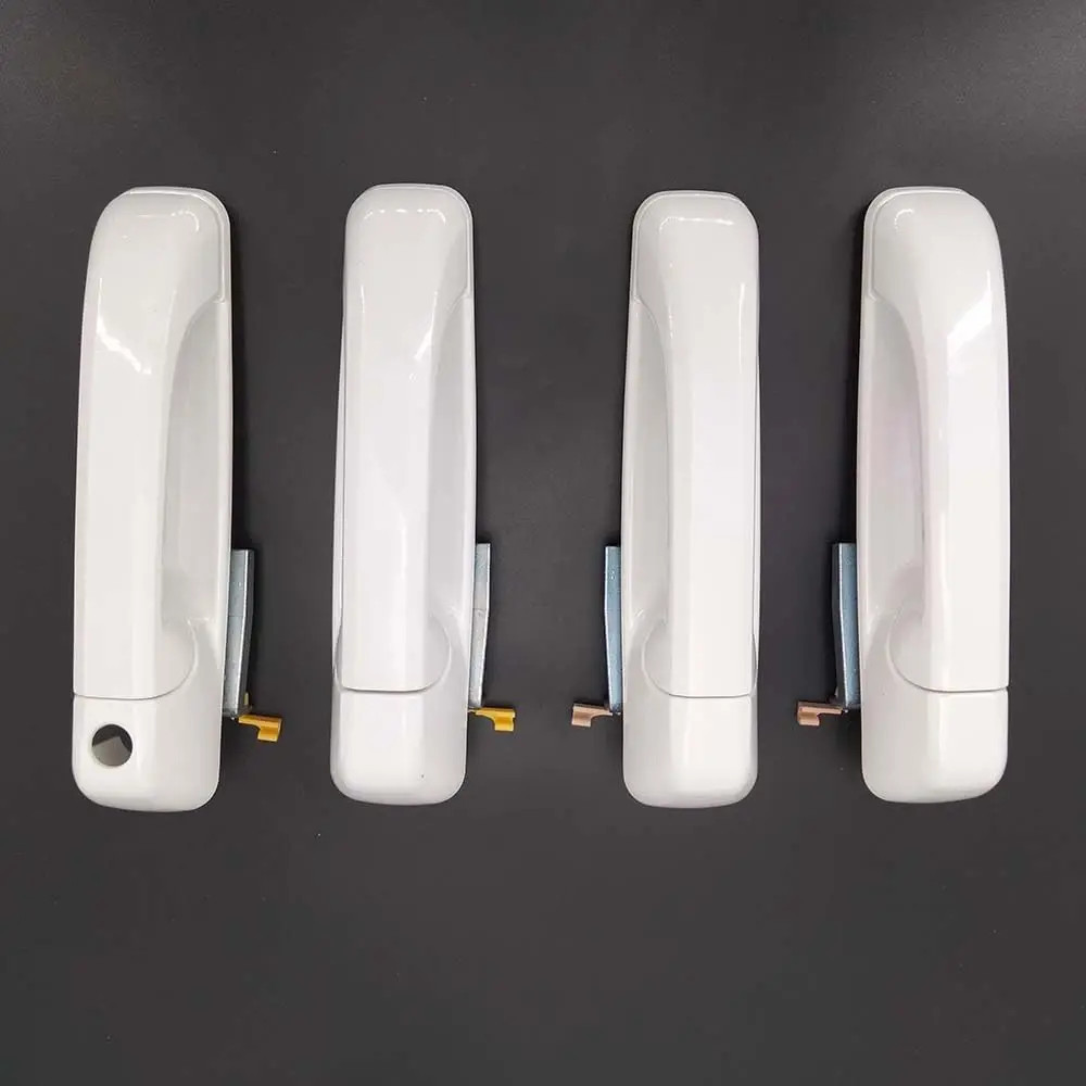 

4Pcs Bright White Door HandlesFor 2012-2018 Dodge Ram 1500,2500,3500 Painted
