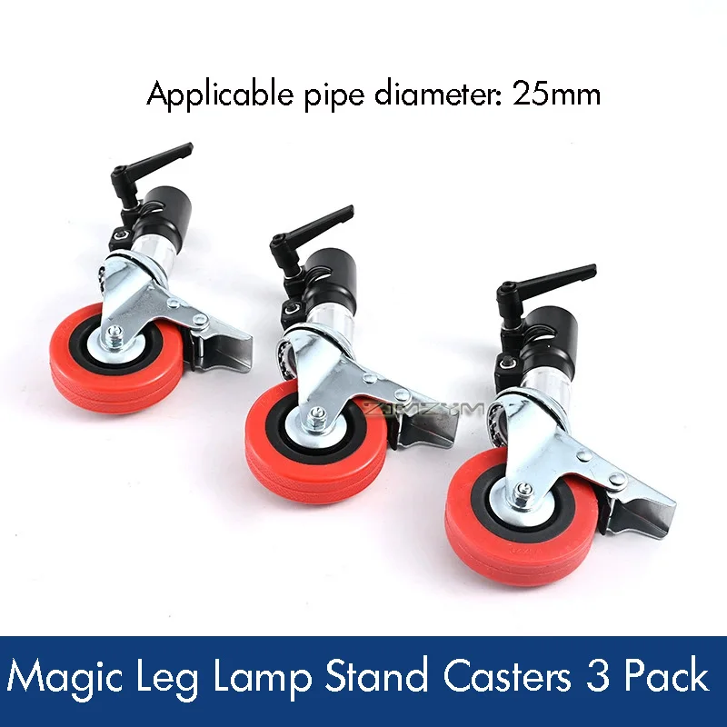 3PCS Wheels Multi-function C Stand Professional Photography Studio Heavy Lighting Century Special Wheel Photography Accessories