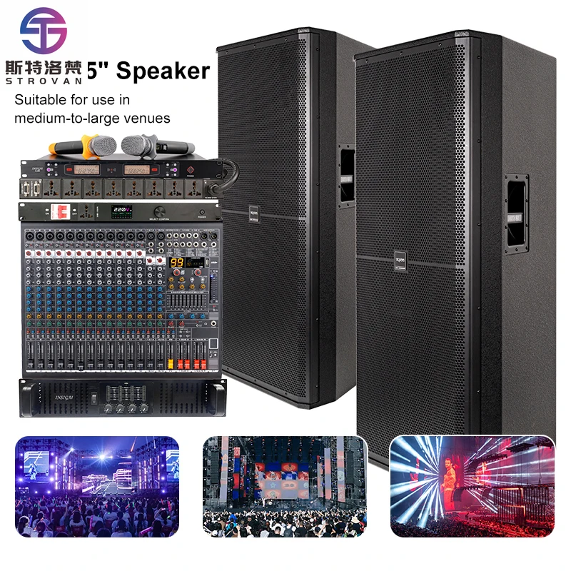 

Dual 15 Inch Speaker Perfect for Medium Large Concerts Events Live Performances Venues Stage Dual 15 Inch Professional Speakers