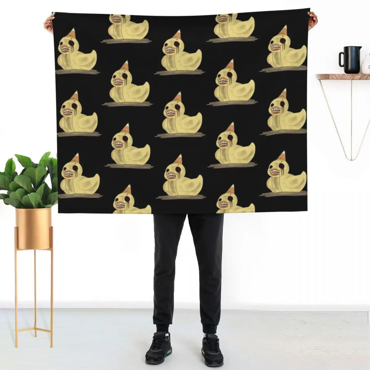 

Dark deception dread ducky Throw Blanket Warm Plush Fuzzy Blanket for Living Room