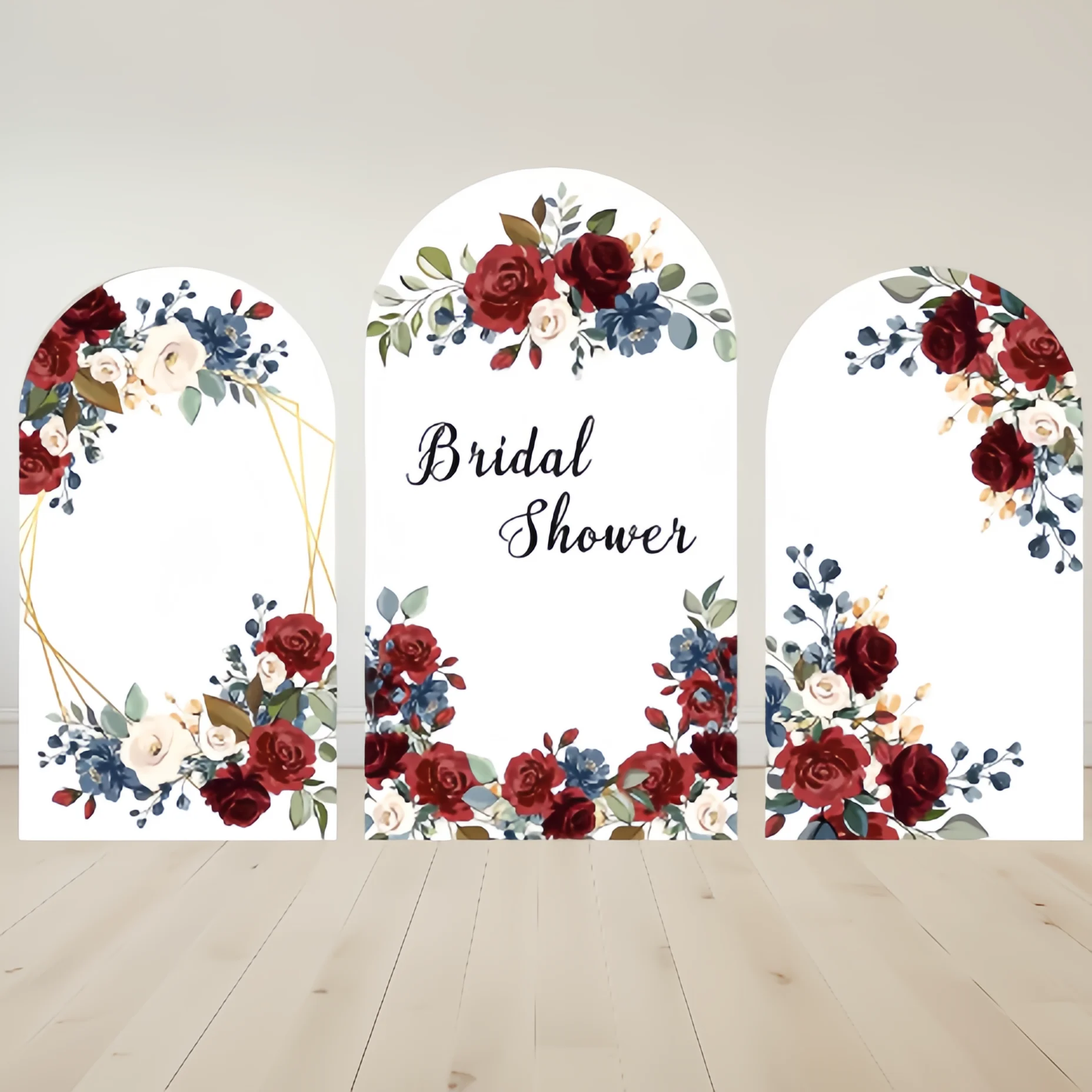 Floral Bridal Arch Cover Photo Backdrop Background Photography Wedding Arched Wall Party Decor Props Photoshoot Personalized