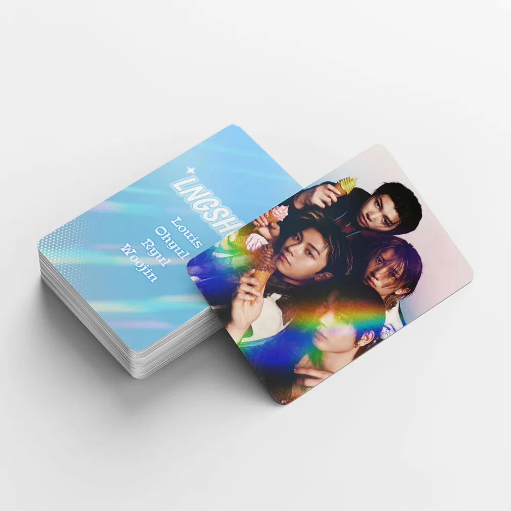 124 laser cards, boy group photocards, lifestyle photo merchandise, celebrity flash cards, stickers, lobster, LOMO card gifts