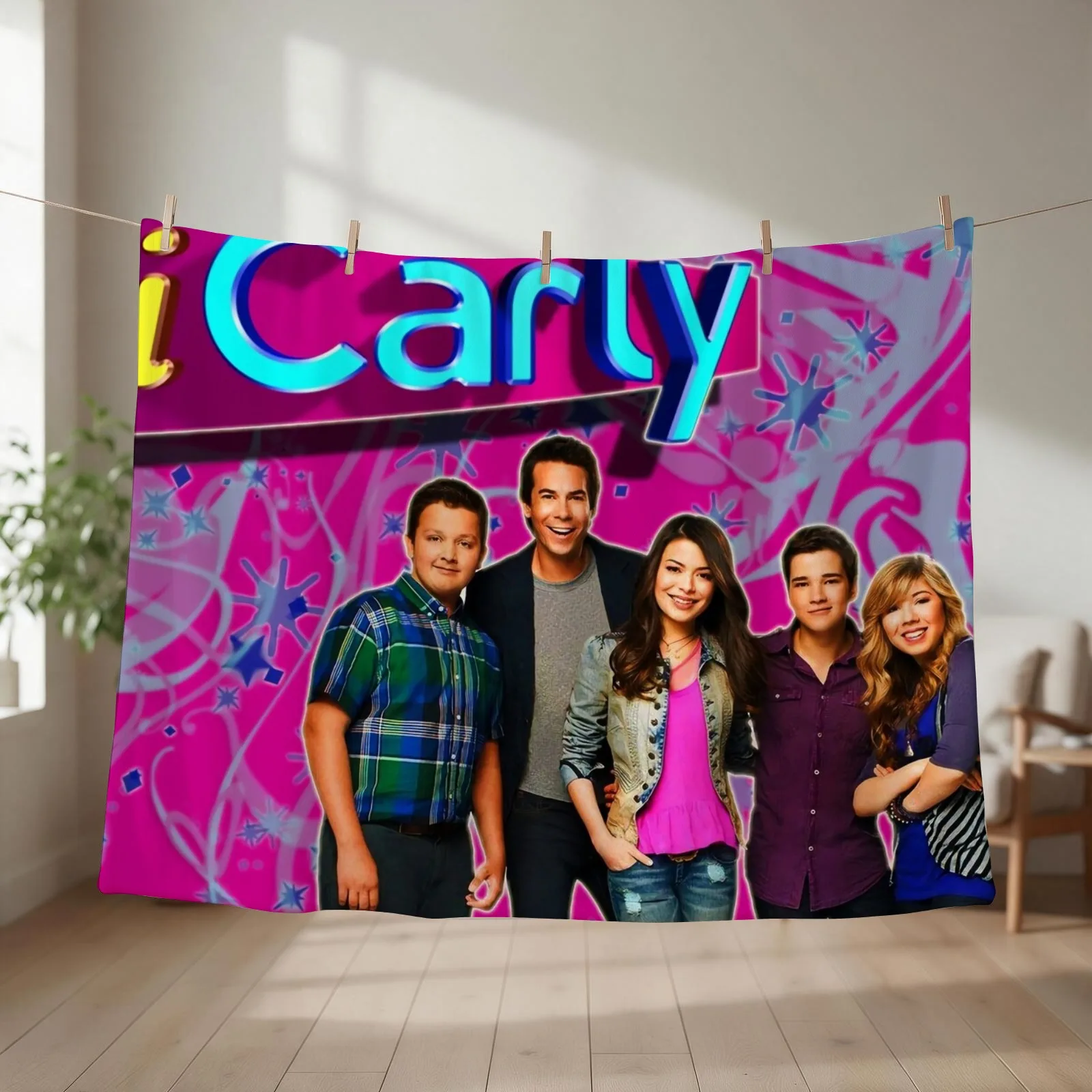 icarly family Throw Blanket couch cozy soft plush fuzzy picnic outdoor blanket