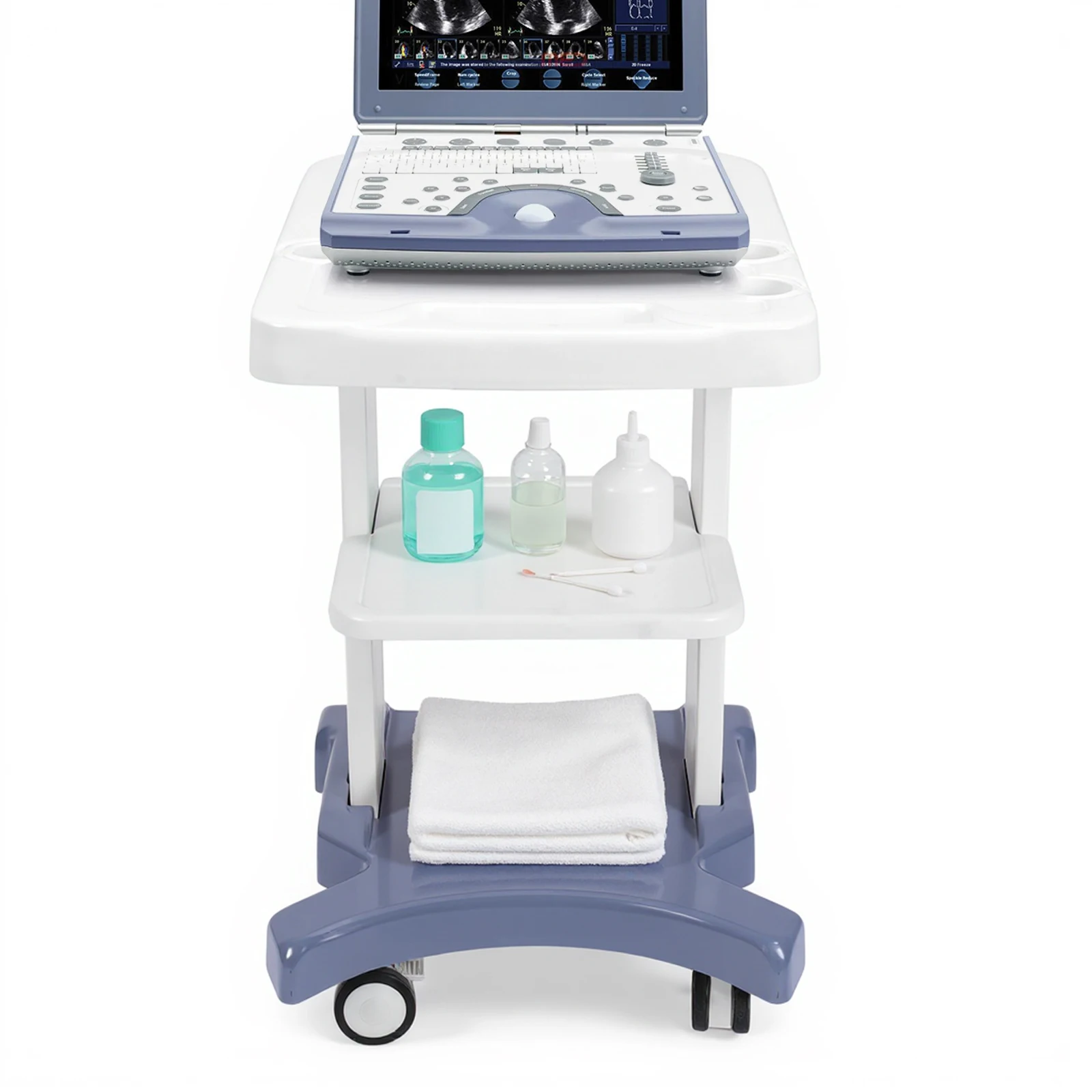 

Трехуровневая съемная тележка для косметологических инструментов и медицинских принадлежностей с колесами 360° ° Поворотный механизм для клиник и больниц