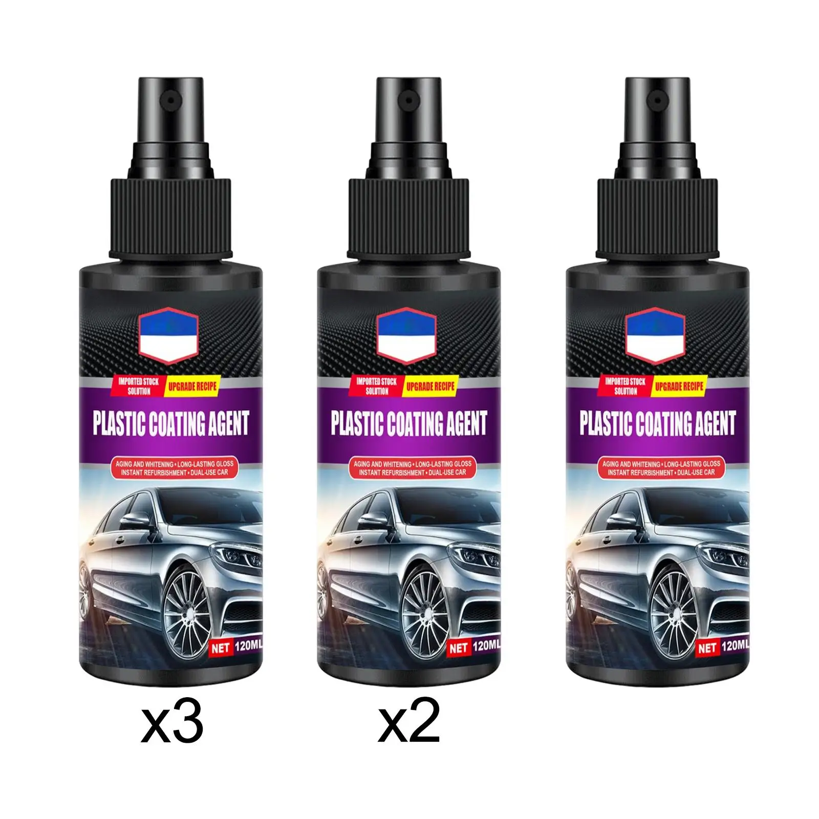 Plastic Restorer Spray for Cars 120ml for Automotive Interior Cleaning