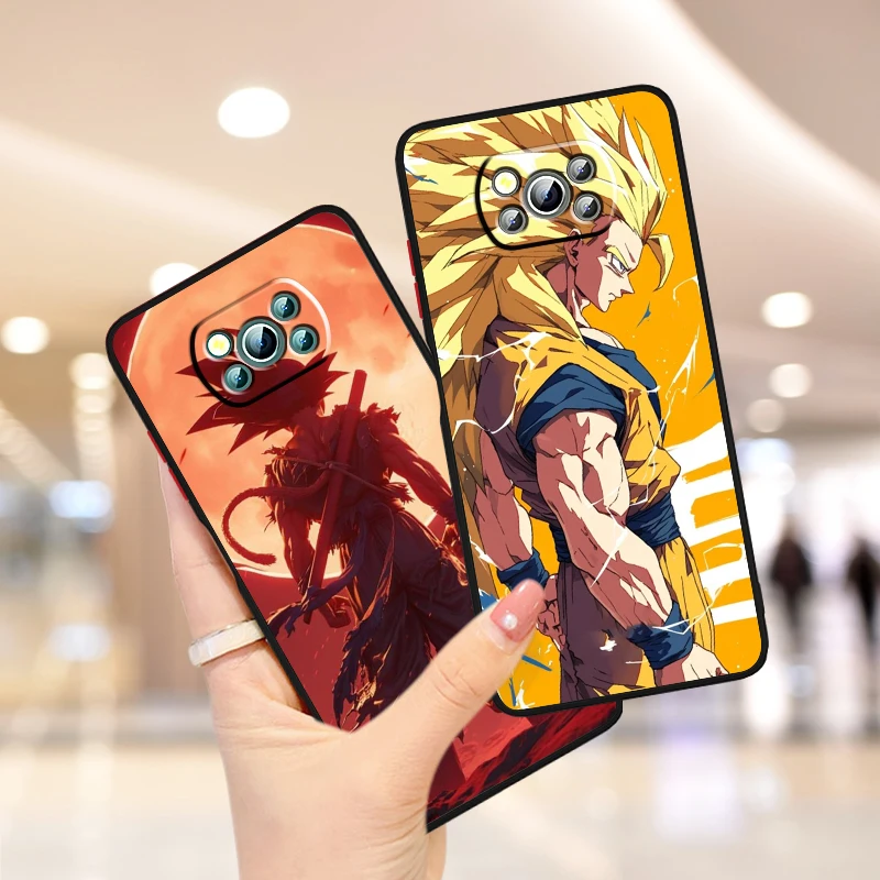 Art D-Dragon Ball Goku Frosted Translucent For Xiaomi Mi Poco X5 X4 X3 M6 M5S M5 M4 M3 F5 F4 F3 GT Pro 5G Funda Phone Case