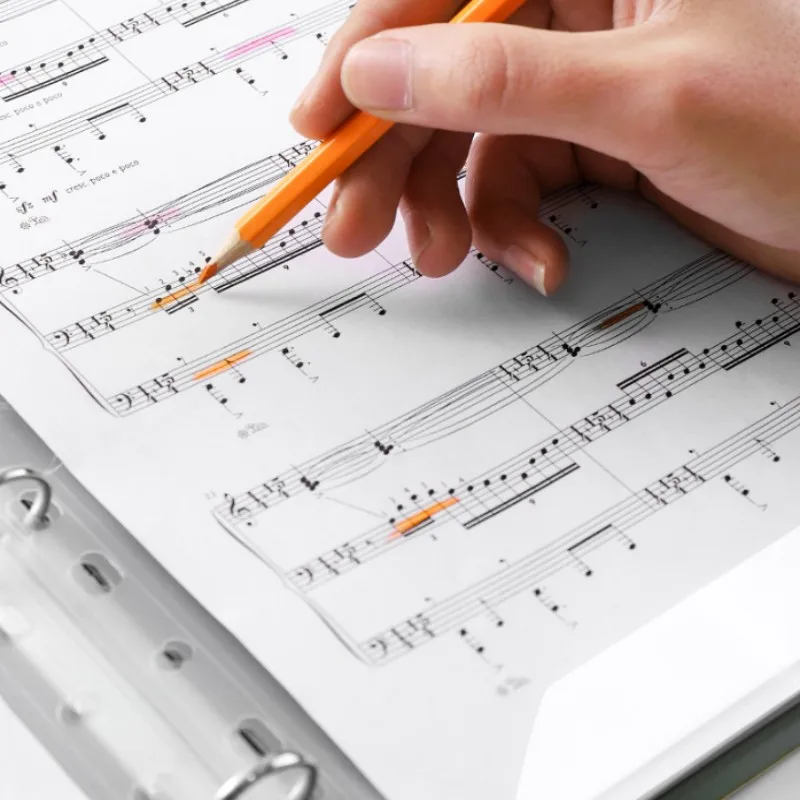 A4 Music File Folder Anti-reflection Leaflet Can Modify Music Notes Piano Score Folder Filing Products