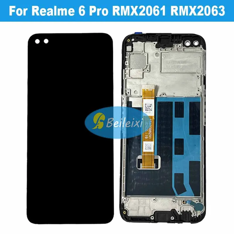 For Realme 6 Pro RMX2061 RMX2063 RBS0624IN LCD Display Touch Screen Digitizer Assembly