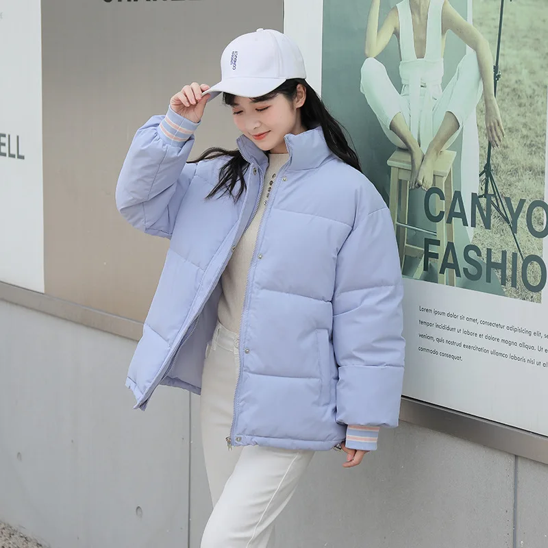 

Women Parkas 2023 New Winter Short Down Cotton Jacket Student Casual Warm Padded Coat Ladies Outwear Overcoat