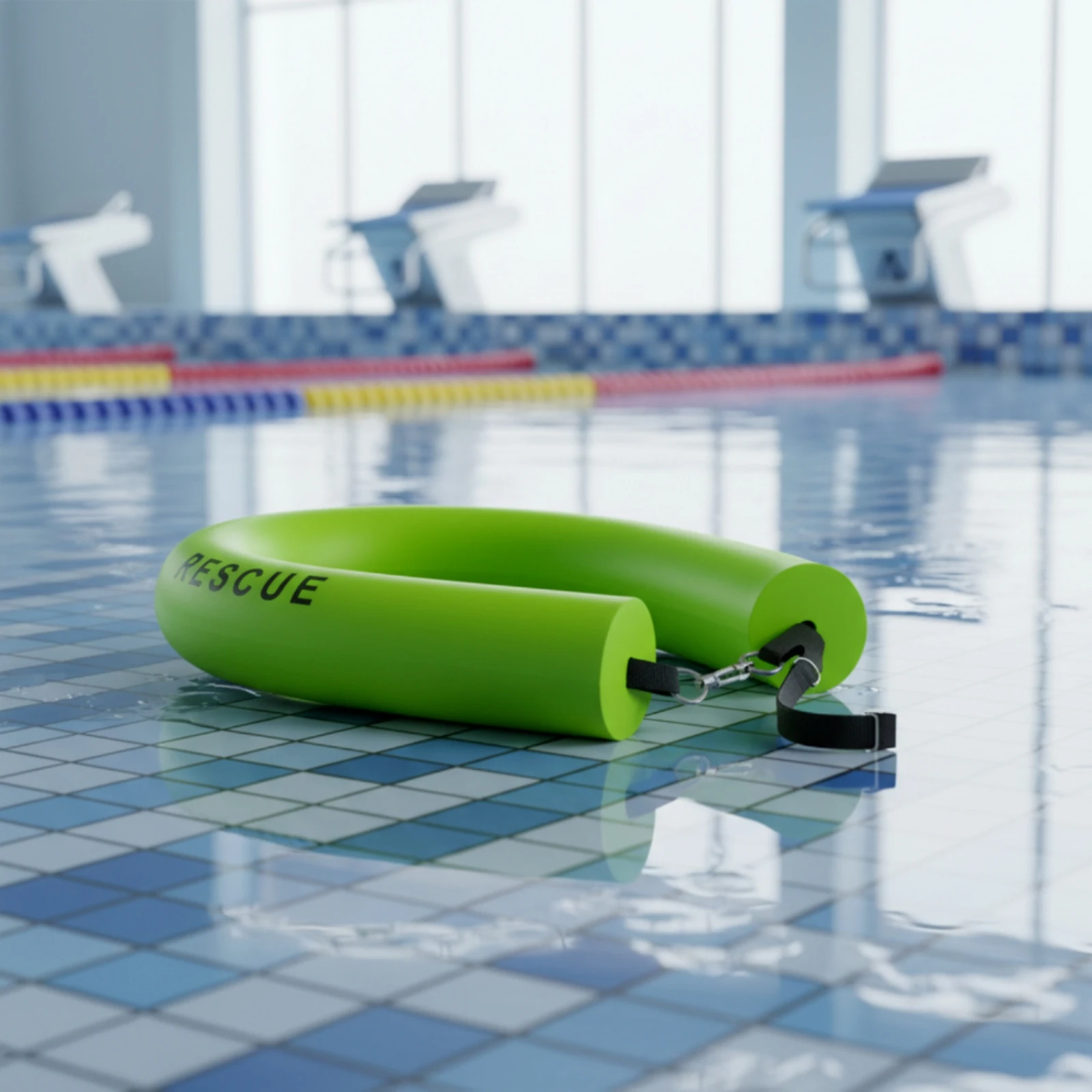 Lifeguard Rescue Tube Sturdy Swimming Rescue Tube with Clip No-Inflation Heavy Duty for Lifeguards, Beaches