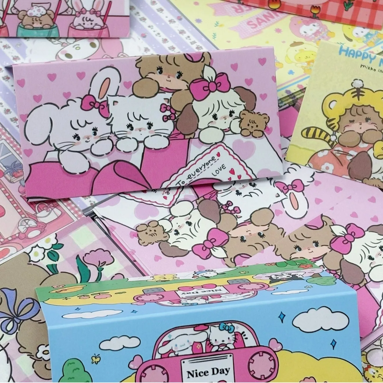 Cartoon Sanrio Pattern Card Packaging Packaging Materials Folding Card Cartoon Mixed Biscuit Rope Small Gift Packaging