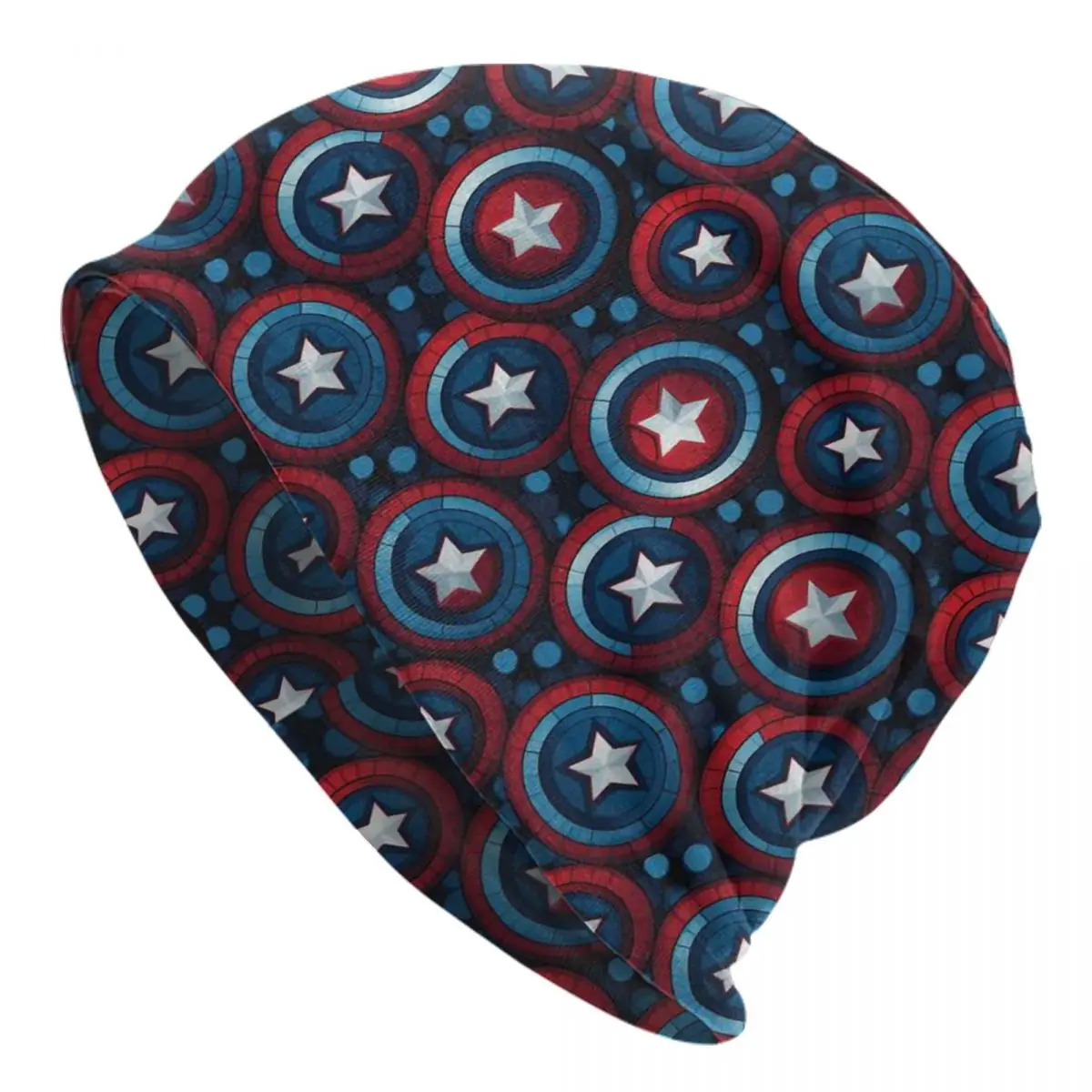 

Captain America Comics Bonnet Hats Hip Hop Knitting Hat For Men Women Warm Winter Superhero Skullies Beanies Caps