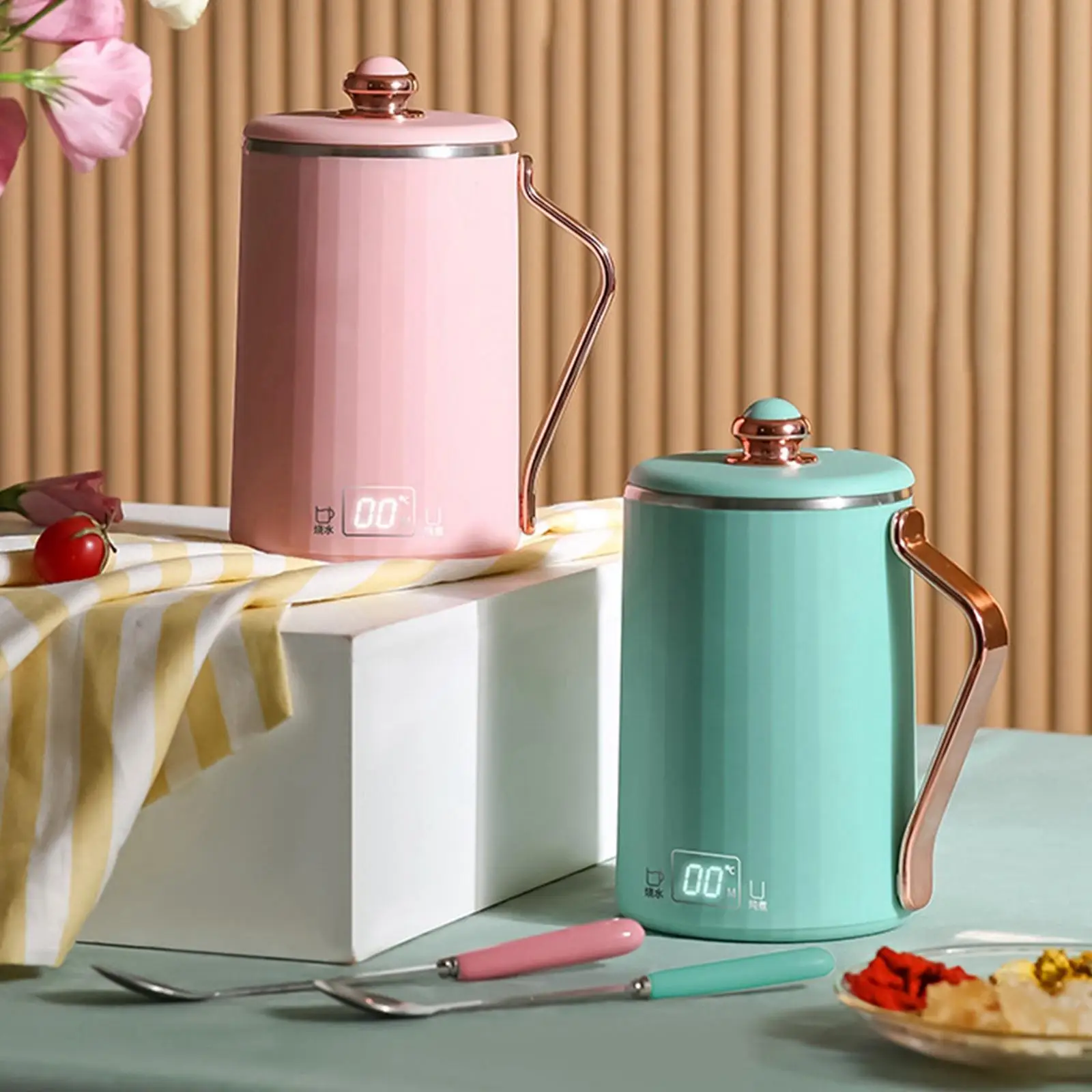Electric Kettle Boiler Jug Thermal Pot Fast Boiling Warmer Heater Cup for Office