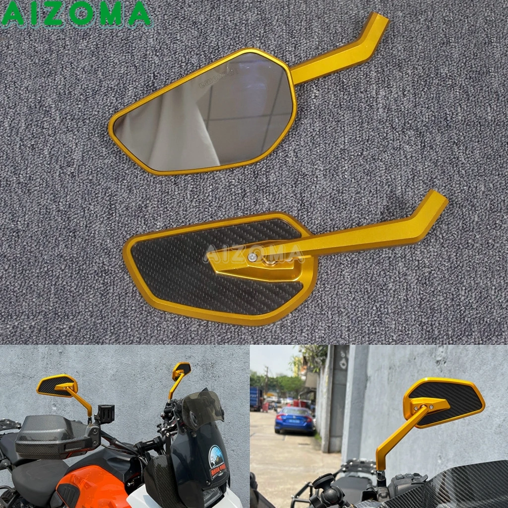 Aluminum Carbon Fiber Rearview Mirror Motorcycle Side Mirrors For Harley Sportster S Pan America 1250 Nightster 975 RH975 21-24