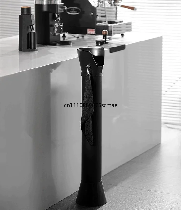 Vertical Large Capacity Coffee Knock Box, Floor Standing Espresso Ground Waste Bucket For Commercial Cafe Bar Use