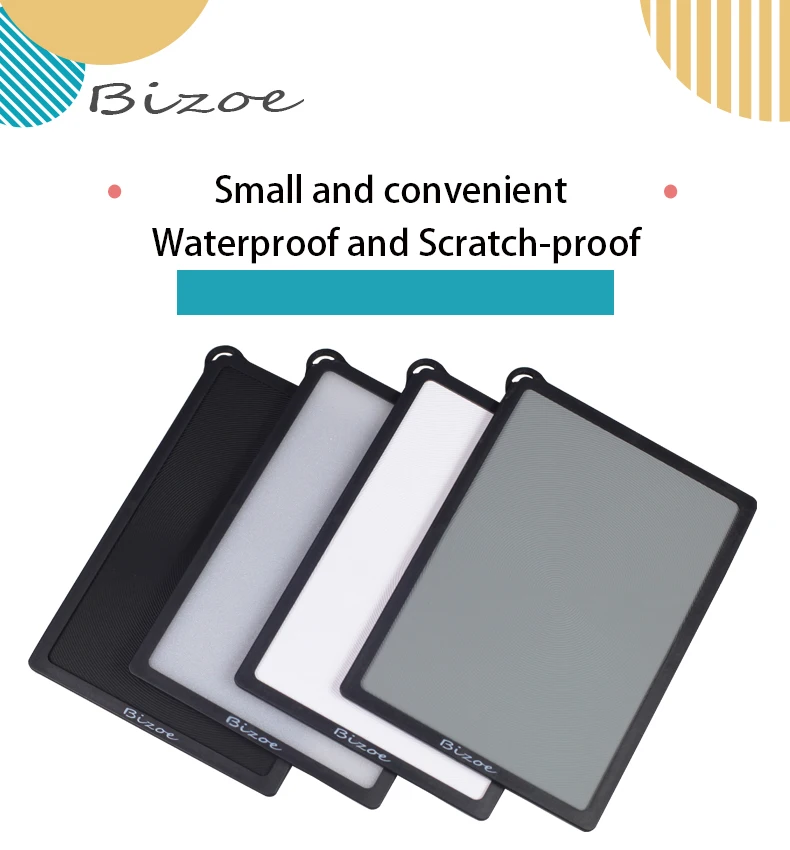 BIZOE Grey card White balance card 4-in-1 18 degree photography grey plate camera Exposure measurement calibration color card bl