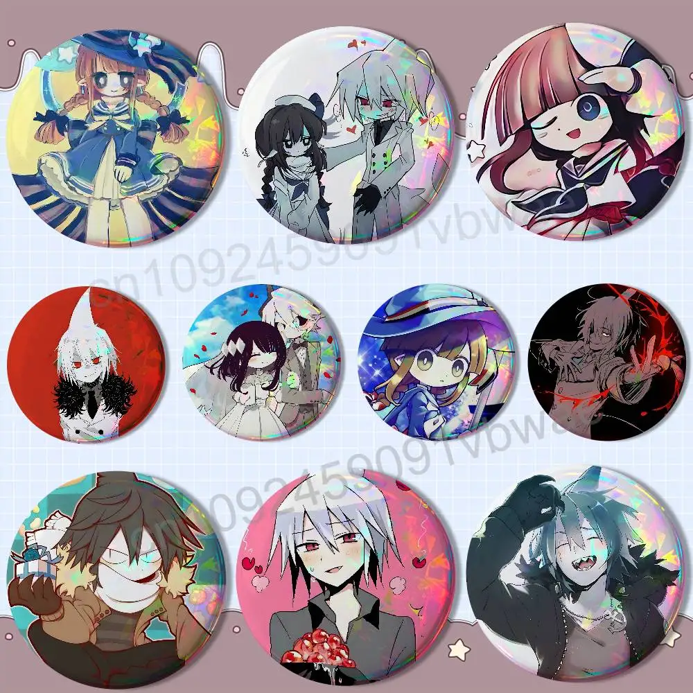 

Syakesan Wadanohara Samekichi Laser reflective round badges pins bag clothing decorations collectibles gifts for friends