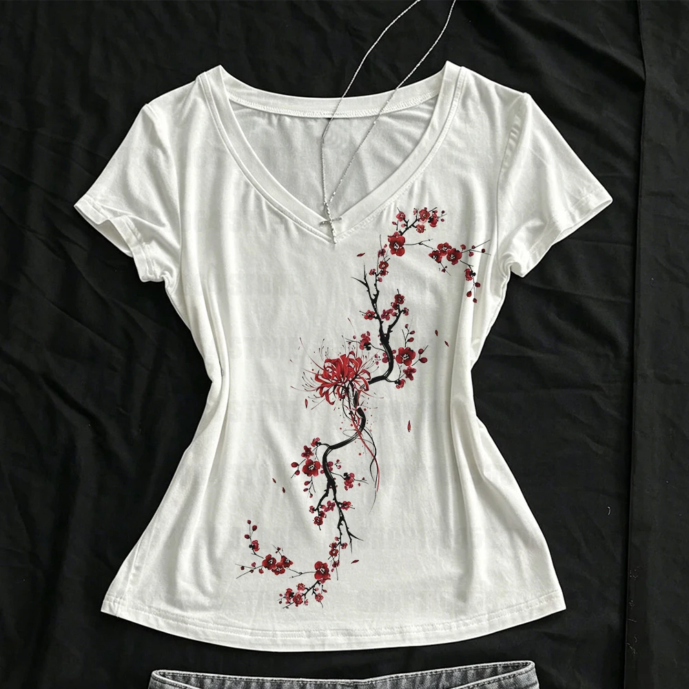 Y2K Graphic Baby Tee Crop - Female Clothing Crop Top Women Y2k