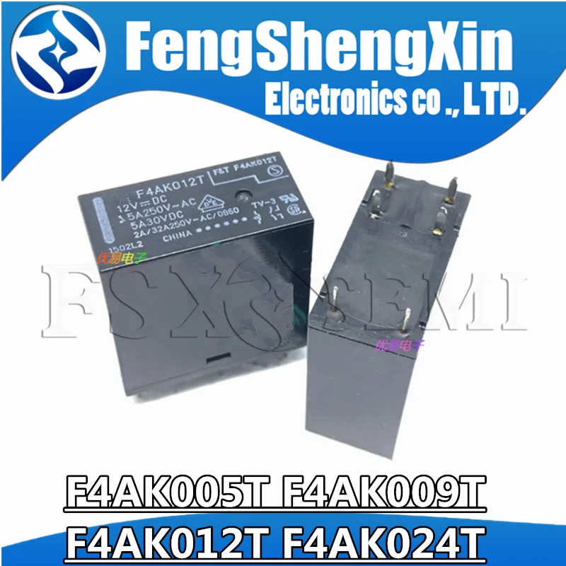 1pcs F4AK005T 5VDC F4AK009T 9VDC F4AK012T 12VDC F4AK024T 24VDC  6pin Relay