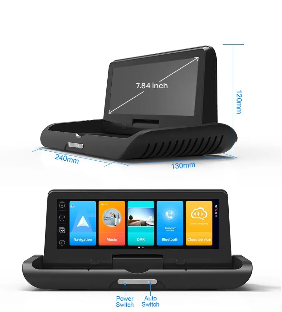 

4G ADAS Car Dashcam Android 8.1 WiFi DVR Camera FHD 1080P Dual Lens Auto Dash Cam Navigator GPS Parking