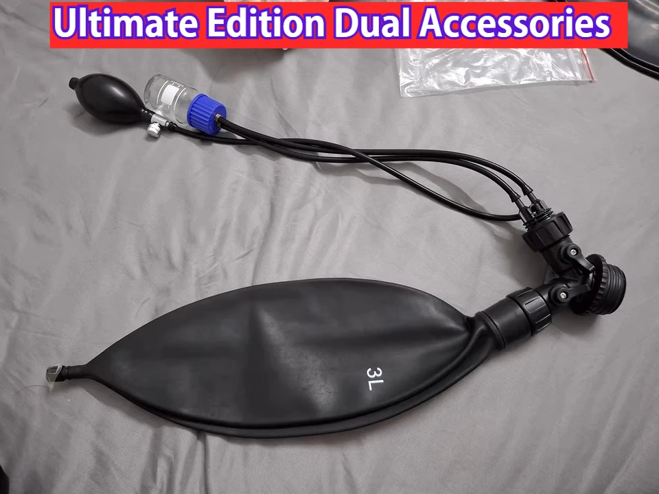 manual Special airway metal connector catheter, gas mask accessories rubber tube